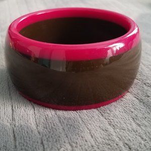 Chunky Vintage Lucite Runway Bangle Bracelet